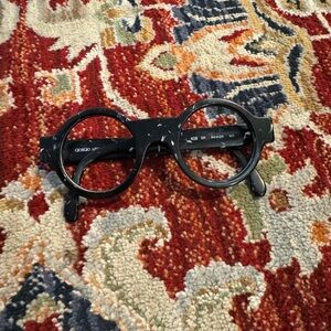 Giorgio Armani Black Round Acetate Glasses